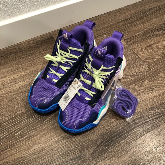 adidas Women's Purple and Blue Athletic Shoes - Picture 2 of 9